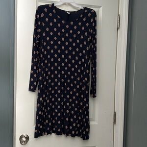 Long sleeve tea length dress